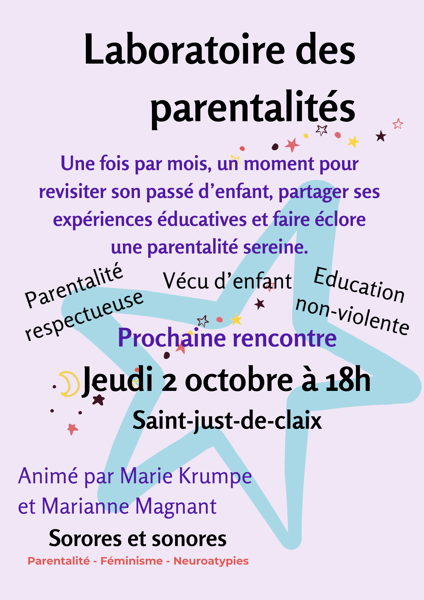 Affiche prochain laboratoire de parentalité